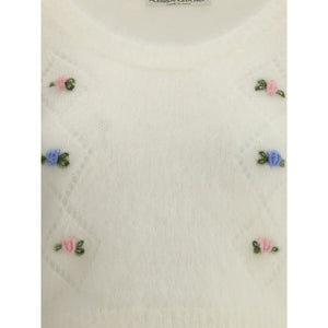 White Mohair Sweatshirt