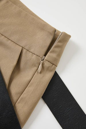 Belted Tailored Wide-Leg Trousers