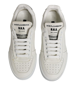 White Miami Leather Low Top Sneakers Shoes