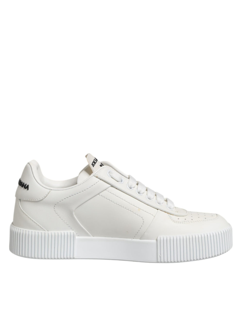 White Miami Leather Low Top Sneakers Shoes