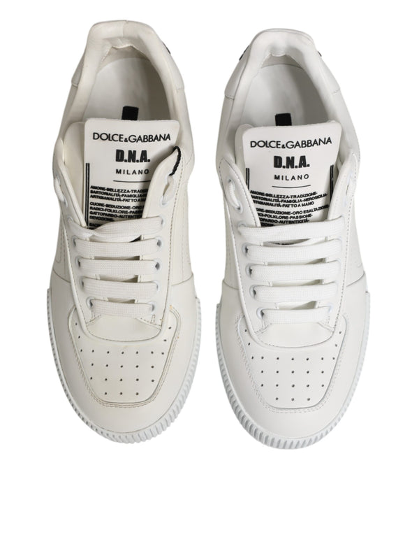 White Miami Leather Low Top Sneakers Shoes