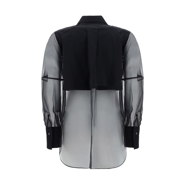 Black Cotton Pattern Shirt