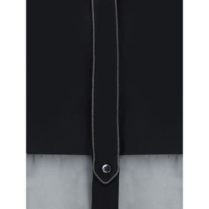 Black Cotton Pattern Shirt