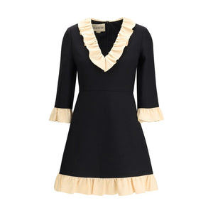 Black Fleece Wool Cocktail Dress