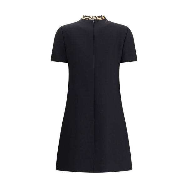 Black Fleece Wool Casual Dress