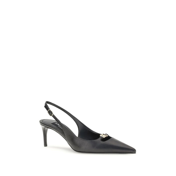Black Goatskin High Heel Pumps