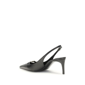 Black Goatskin High Heel Pumps
