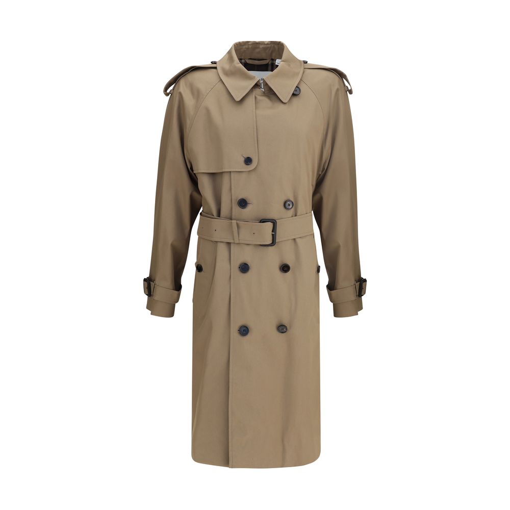 Beige Cotton Trench Coat