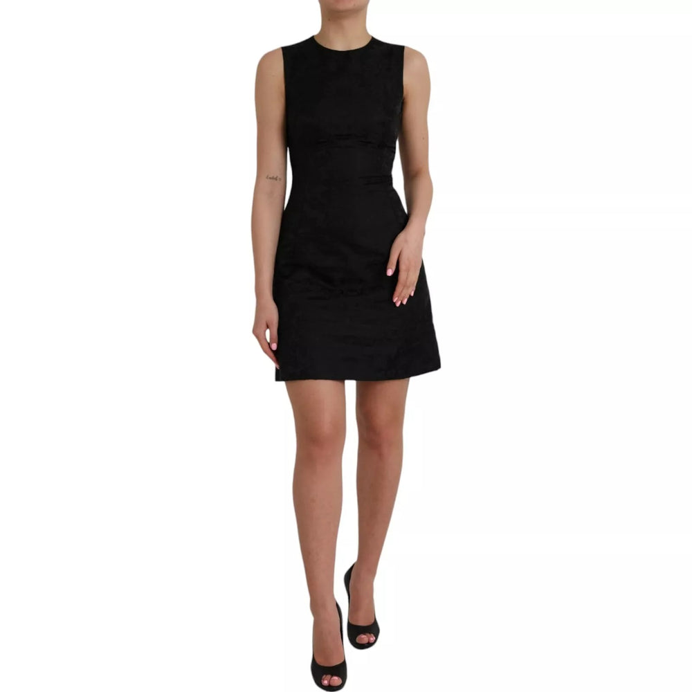 Black Sleeveless Bodycon A-line Mini Dress