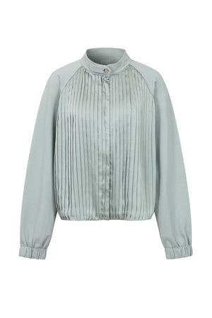 Pleated Zip Up Jacket