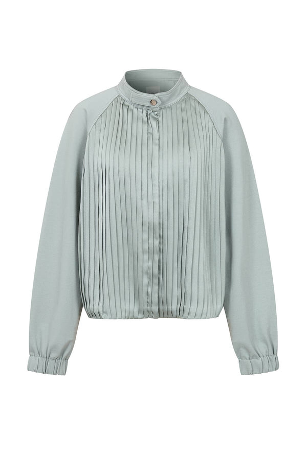 Pleated Zip Up Jacket