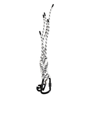 Black White Polyester Tape String DG Logo Keychain Keyring