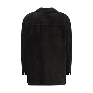 Black Calf Leather Bos Taurus Coat