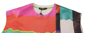 Multicolor Print Blouse Cotton Tank TV Print T-shirt