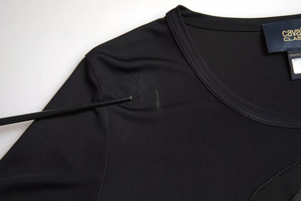 Black Viscose Round Neck CLASS T-shirt