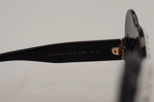 DG4325BM White Black Acetate Crystal Shades Sunglasses