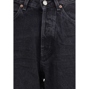 Black Cotton Slim Fit Jeans