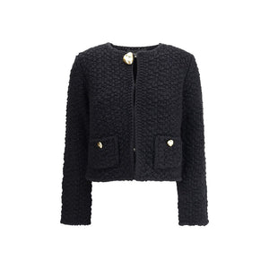 Black Fleece Wool Coat