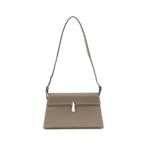 Beige Calf Leather Bos Taurus Shoulder Bag