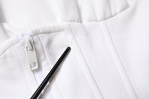 White Corset Stretch Cotton Top T-shirt