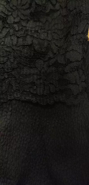 Black Lace Gown Bodycon Sheath STAFF Dress