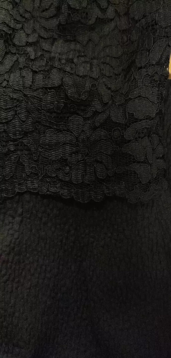 Black Lace Gown Bodycon Sheath STAFF Dress