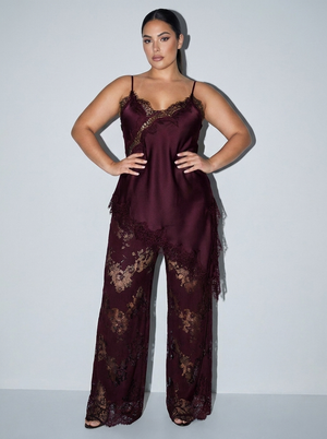 Midnight Merlot Lace Set