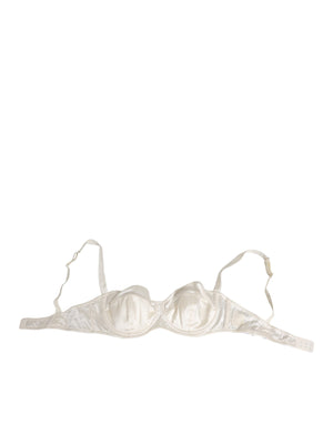 White Silk Satin Balconnet Lingerie Bra Underwear