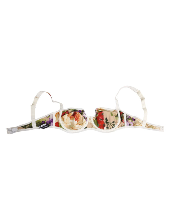 Floral Print Semi Padded Balconette Bra Underwear