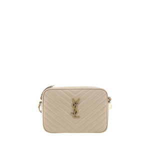 Beige Calf Leather Bos Taurus Shoulder Bag