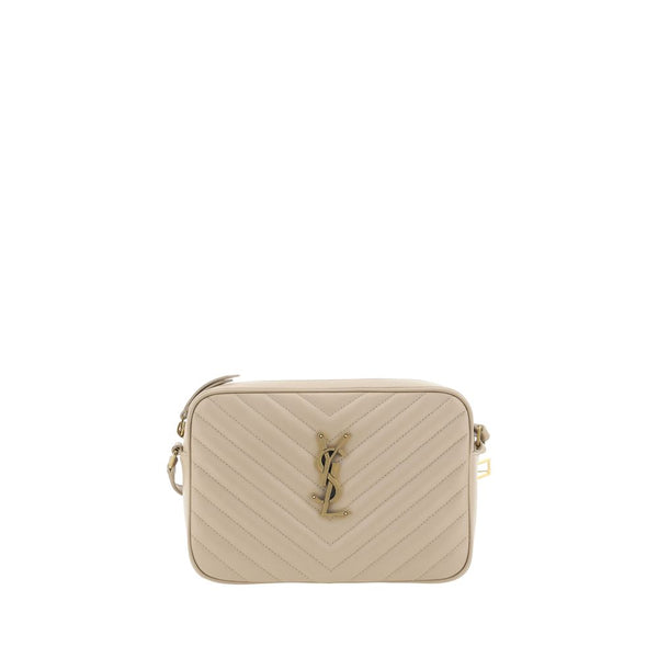 Beige Calf Leather Bos Taurus Shoulder Bag