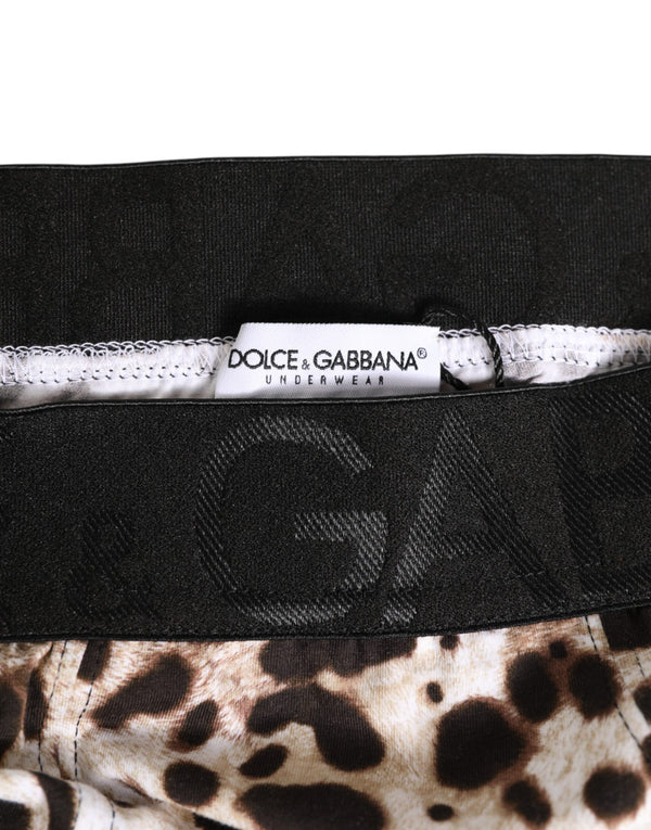Leopard Print Black Waistband Cotton Underwear