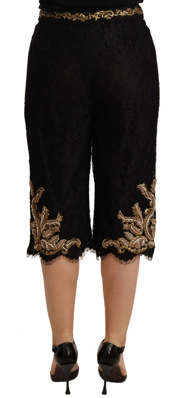 Black Lace Gold Baroque SPECIAL PIECE Shorts