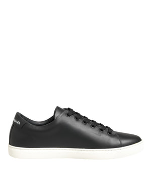 Black White Leather Crystal Heart Sneakers Shoes