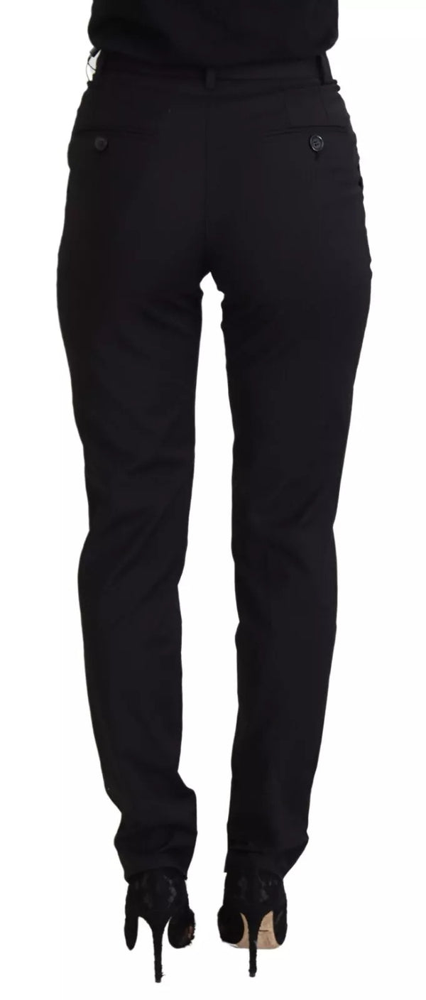 Black High Waist Skinny Trouser STAFF Pants