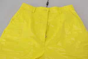 Yellow High Waist Skinny Women Trouser Pants