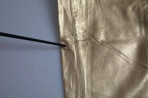 Gold High Waist Skinny Women Metallic Pants