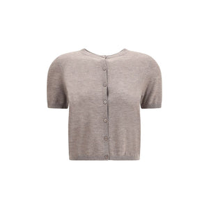 Beige Cashmere Cardigan