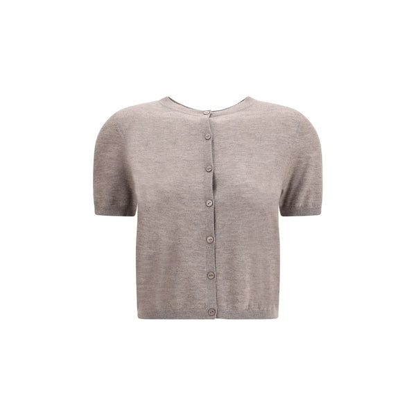 Beige Cashmere Cardigan