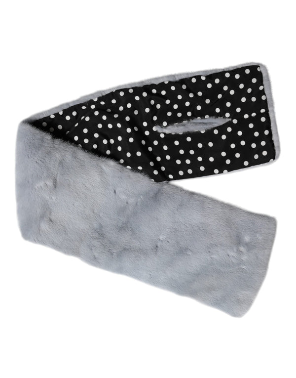 Powder Blue Mink Fur Neck Warmer Scarf