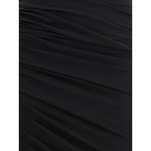 Black Acetate Casual Dress