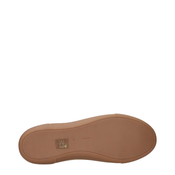 Beige Fabric Sneakers