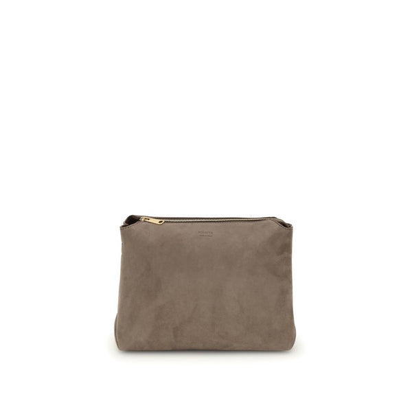 Beige Calf Leather Bos Taurus Shoulder Bag