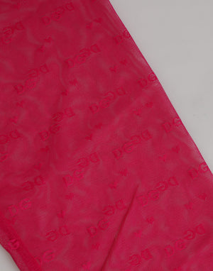 Fuchsia Logo Lace Tight Midi Trousers Underwear