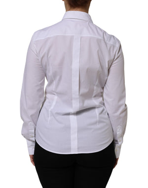 White Cotton Collared Dress Formal Shirt Top