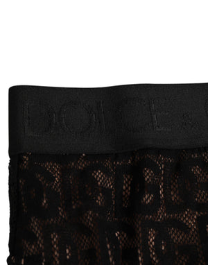 Black DG Logo Lace High Brief Panty Underwear