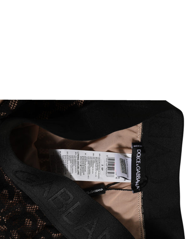 Black DG Logo Lace High Brief Panty Underwear