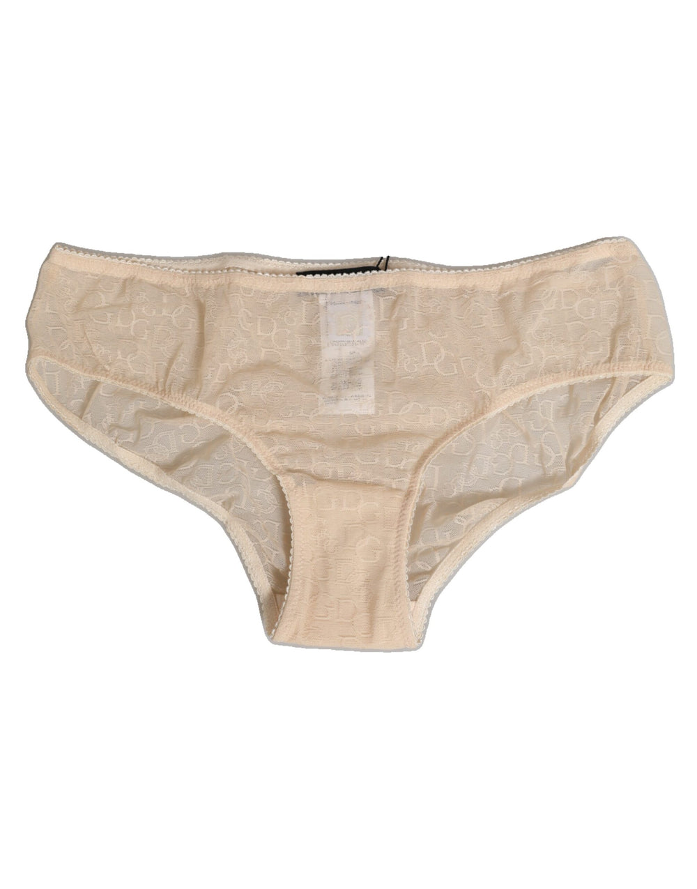Beige DG Logo Lace Mid Waist Panty Underwear