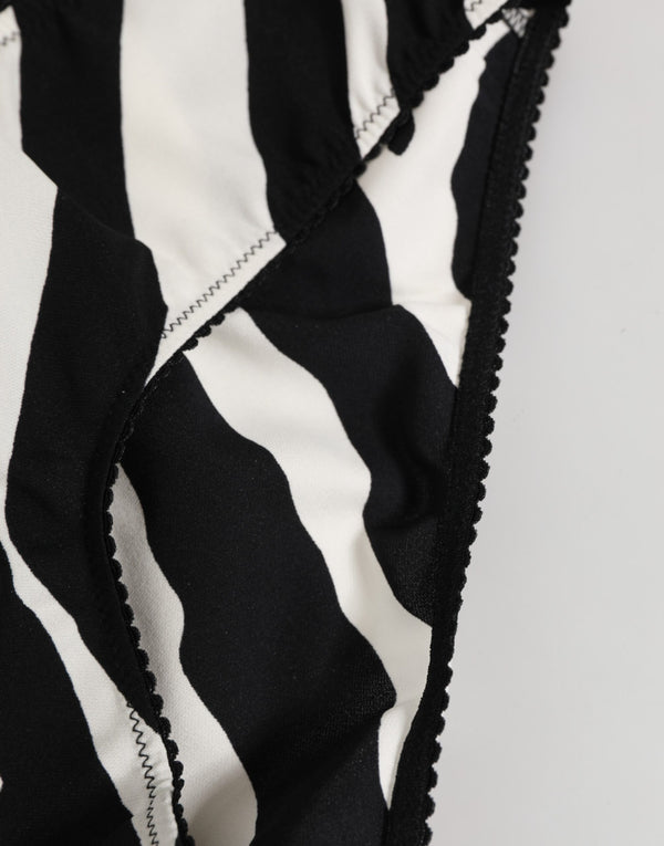 Black White Zebra Print Slip Briefs Underwear