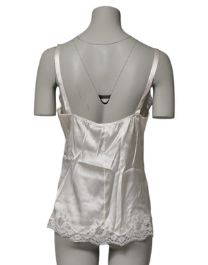 Off White Floral Lace Tank Lingerie Top Underwear